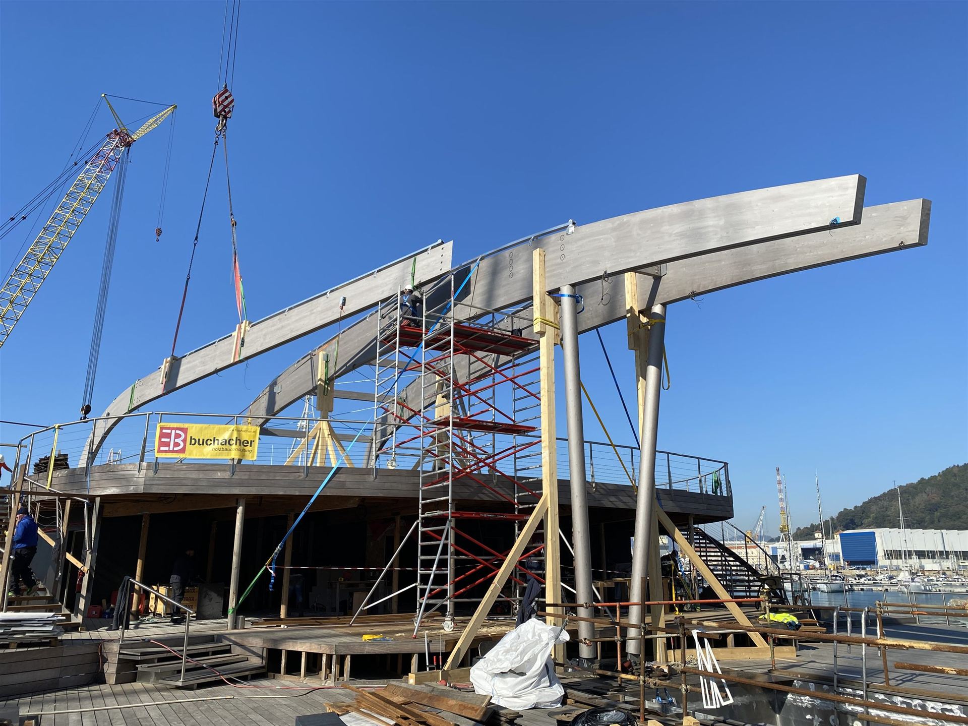 Construction — Shipyard · Structure rises